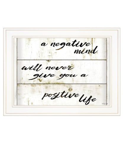 Positive Life 2 White Framed Print Wall Art HomeRoots