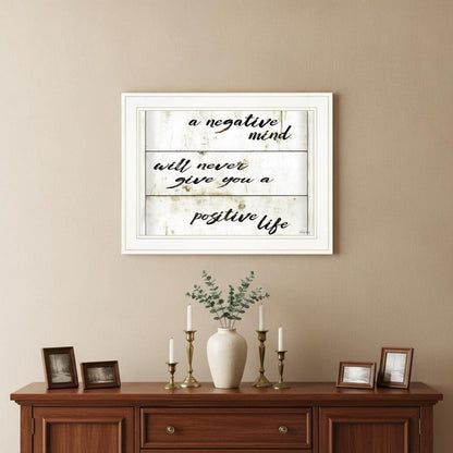 Positive Life 2 White Framed Print Wall Art HomeRoots