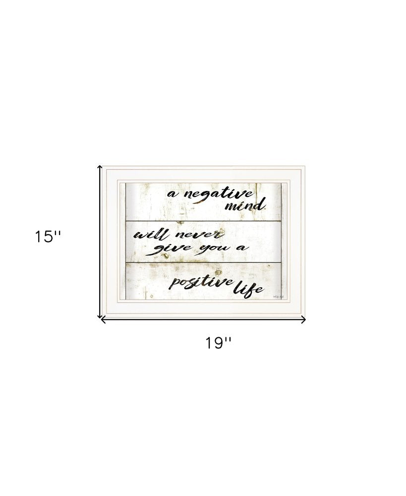 Positive Life 2 White Framed Print Wall Art HomeRoots