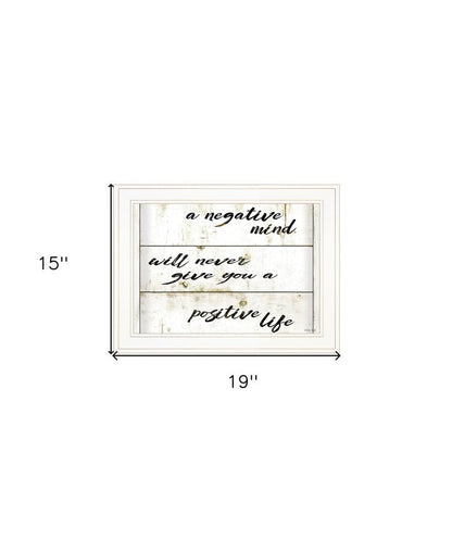 Positive Life 2 White Framed Print Wall Art HomeRoots