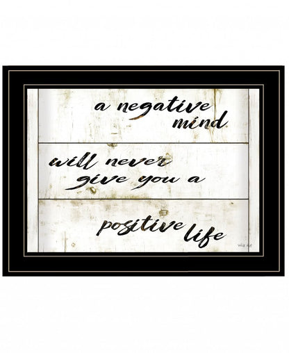 Positive Life 3 Black Framed Print Wall Art HomeRoots
