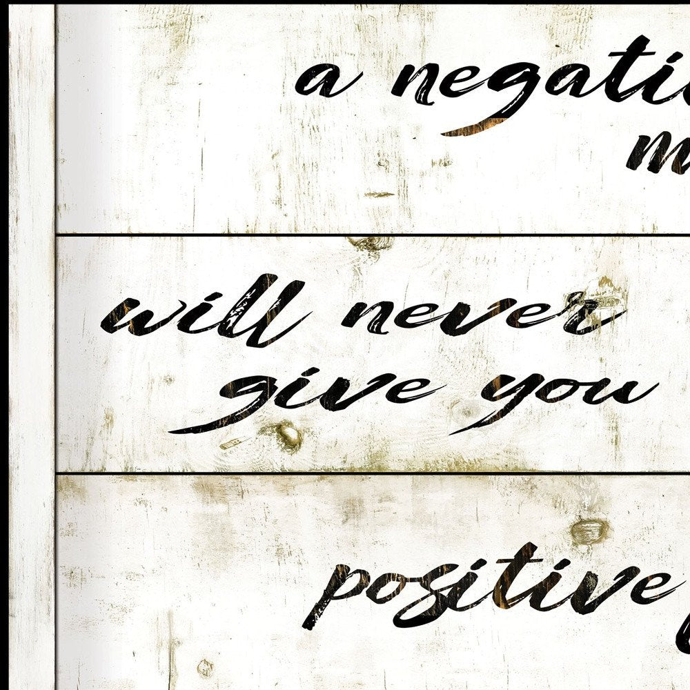 Positive Life 3 Black Framed Print Wall Art — view 3