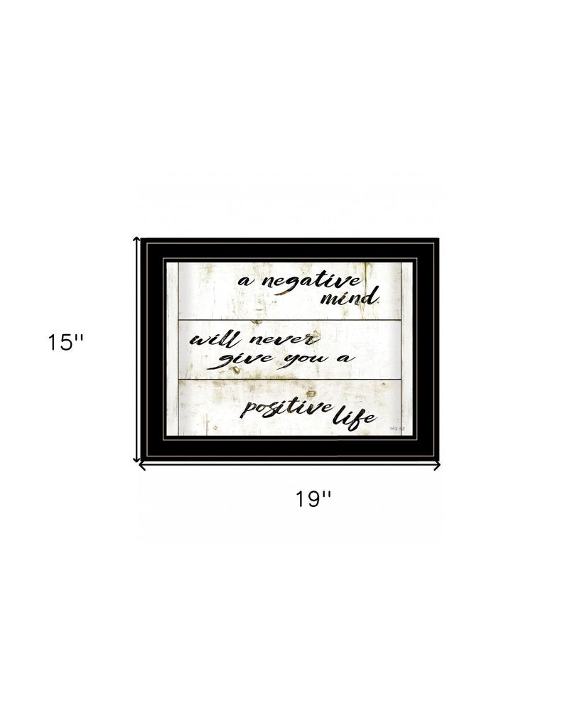 Positive Life 3 Black Framed Print Wall Art HomeRoots
