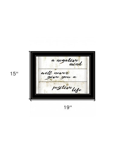 Positive Life 3 Black Framed Print Wall Art HomeRoots
