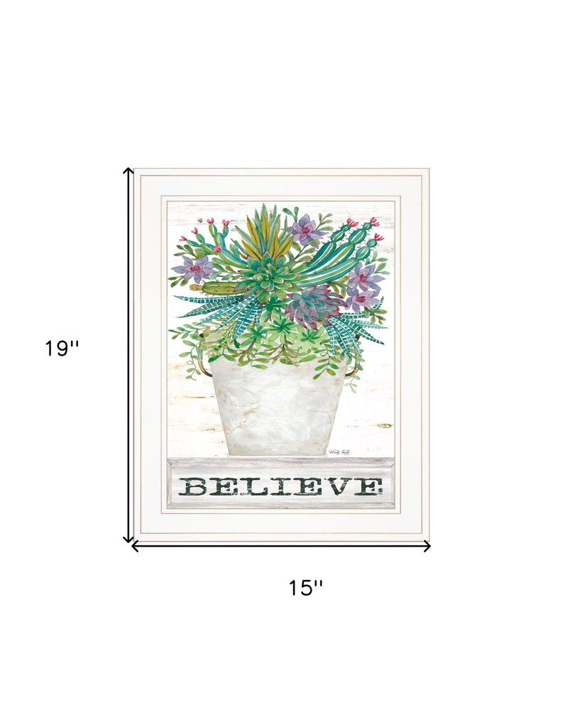Believe Succulents 1 Black Framed Print Wall Art HomeRoots
