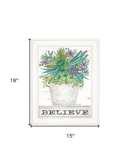 Believe Succulents 1 Black Framed Print Wall Art HomeRoots