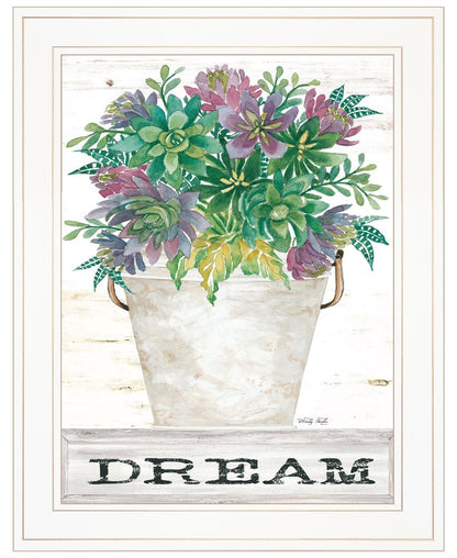Dream Succulents 2 White Framed Print Wall Art HomeRoots