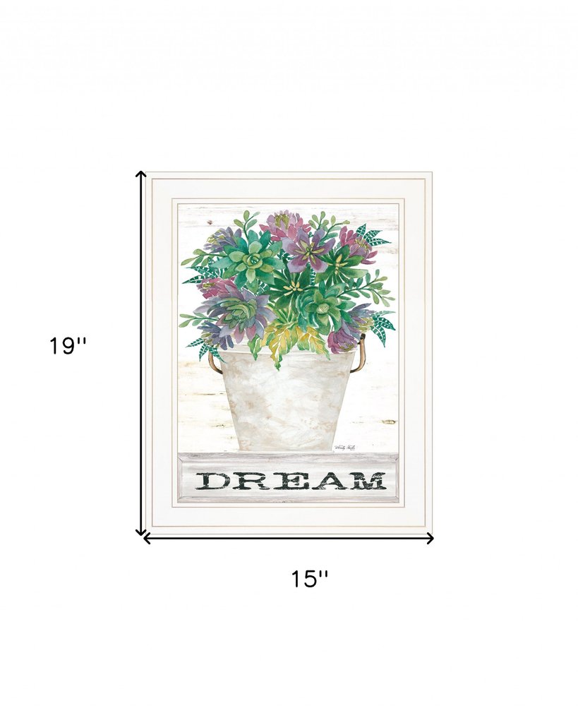 Dream Succulents 2 White Framed Print Wall Art — view 3