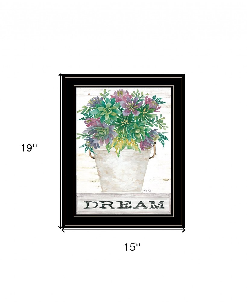 Dream Succulents 3 Black Framed Print Wall Art HomeRoots