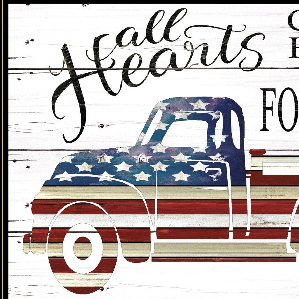 All Hearts Come Home for Love Truck 3 Black Framed Print Wall Art HomeRoots