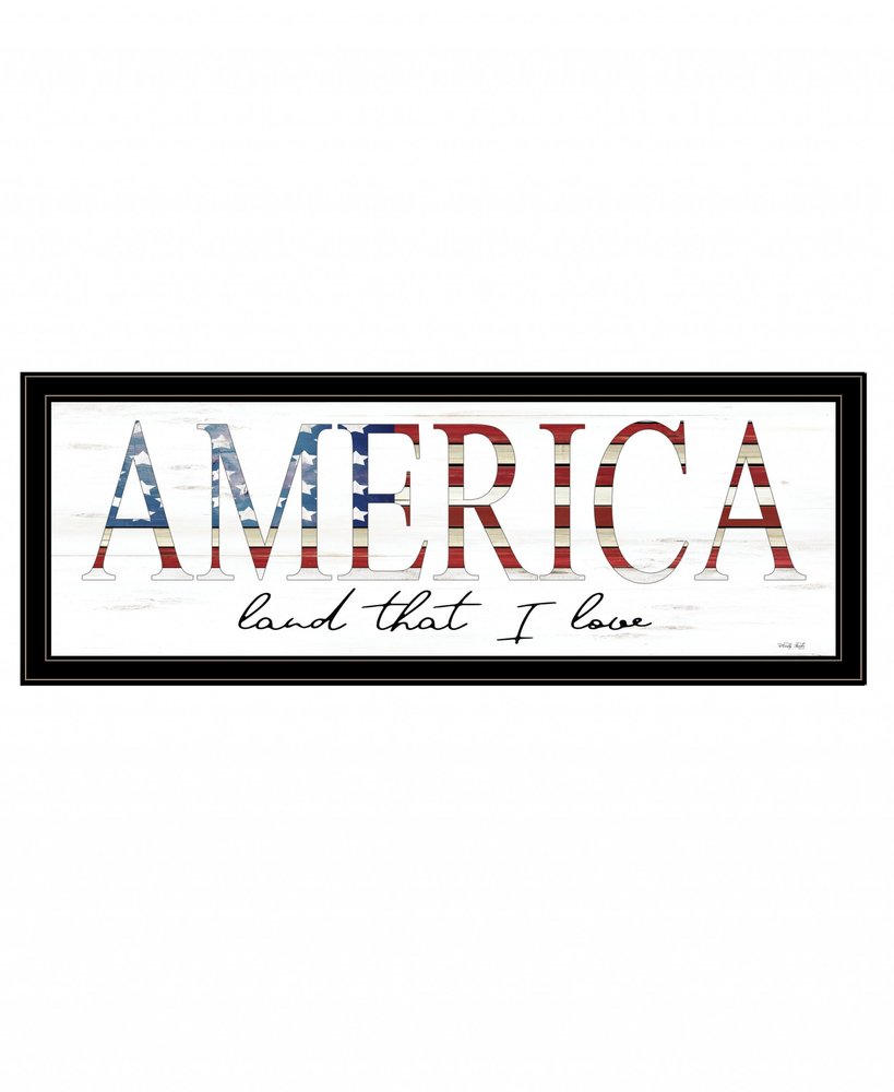 America Land that I Love 2 Black Framed Print Wall Art HomeRoots