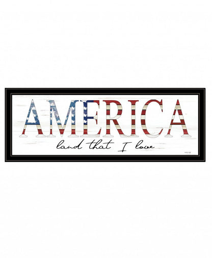 America Land that I Love 2 Black Framed Print Wall Art HomeRoots