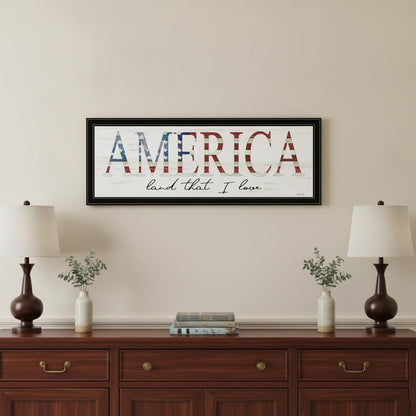 America Land that I Love 2 Black Framed Print Wall Art HomeRoots