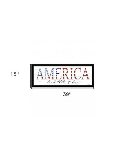 America Land that I Love 2 Black Framed Print Wall Art HomeRoots