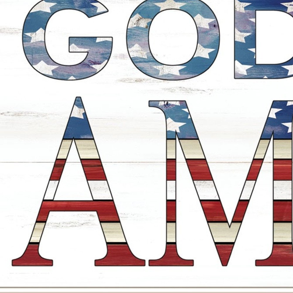 God Bless America 5 White Framed Print Wall Art — view 4
