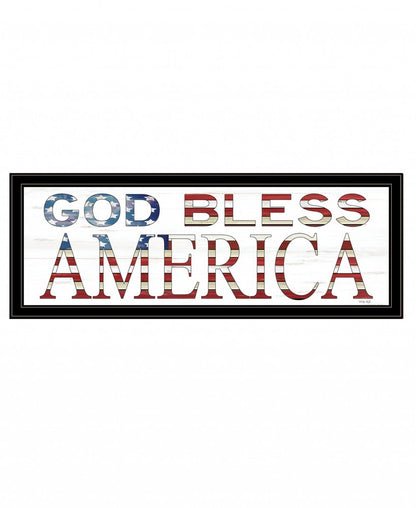 God Bless America 7 Black Framed Print Wall Art HomeRoots