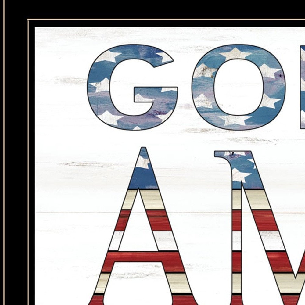 God Bless America 7 Black Framed Print Wall Art — view 9