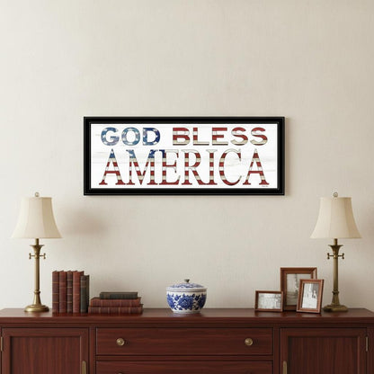 God Bless America 7 Black Framed Print Wall Art HomeRoots