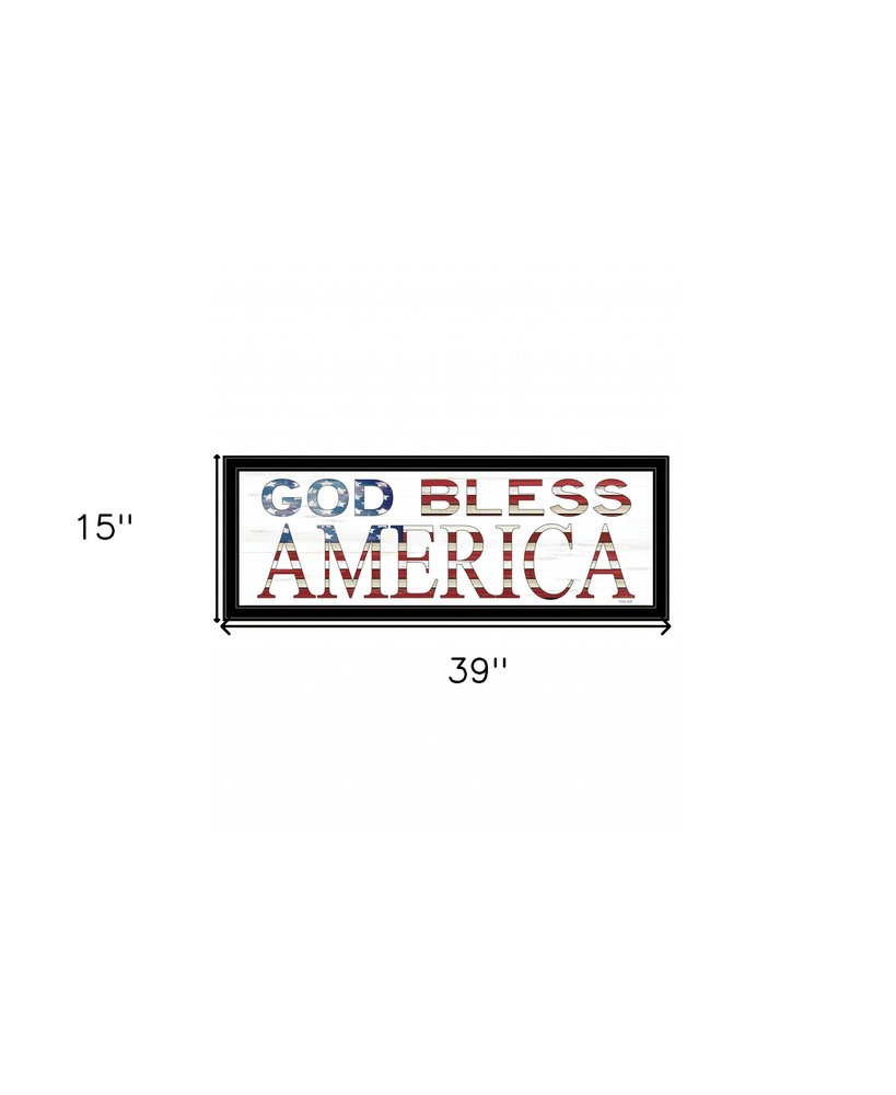God Bless America 7 Black Framed Print Wall Art — view 11