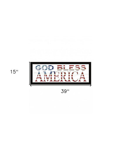 God Bless America 7 Black Framed Print Wall Art HomeRoots