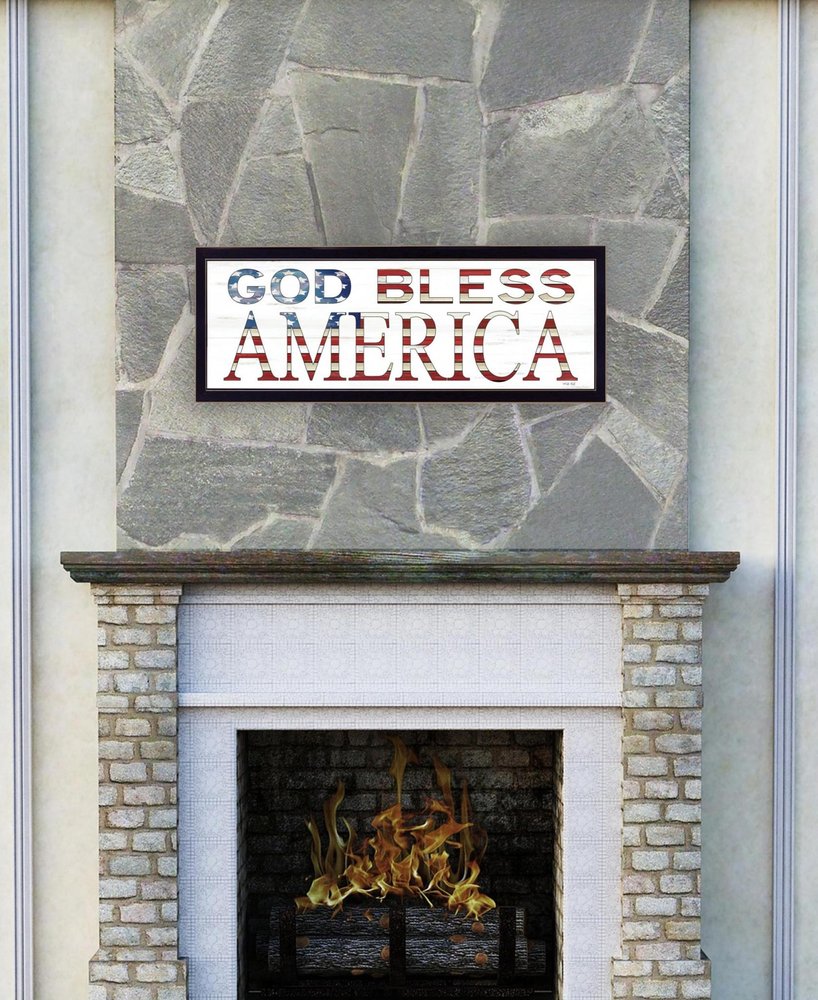 God Bless America 7 Black Framed Print Wall Art HomeRoots