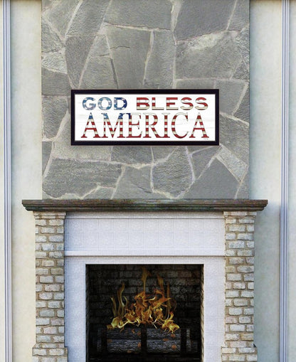 God Bless America 7 Black Framed Print Wall Art HomeRoots