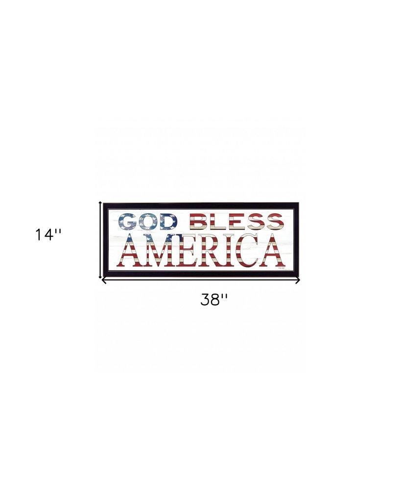 God Bless America 7 Black Framed Print Wall Art — view 5