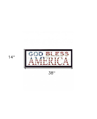 God Bless America 7 Black Framed Print Wall Art HomeRoots