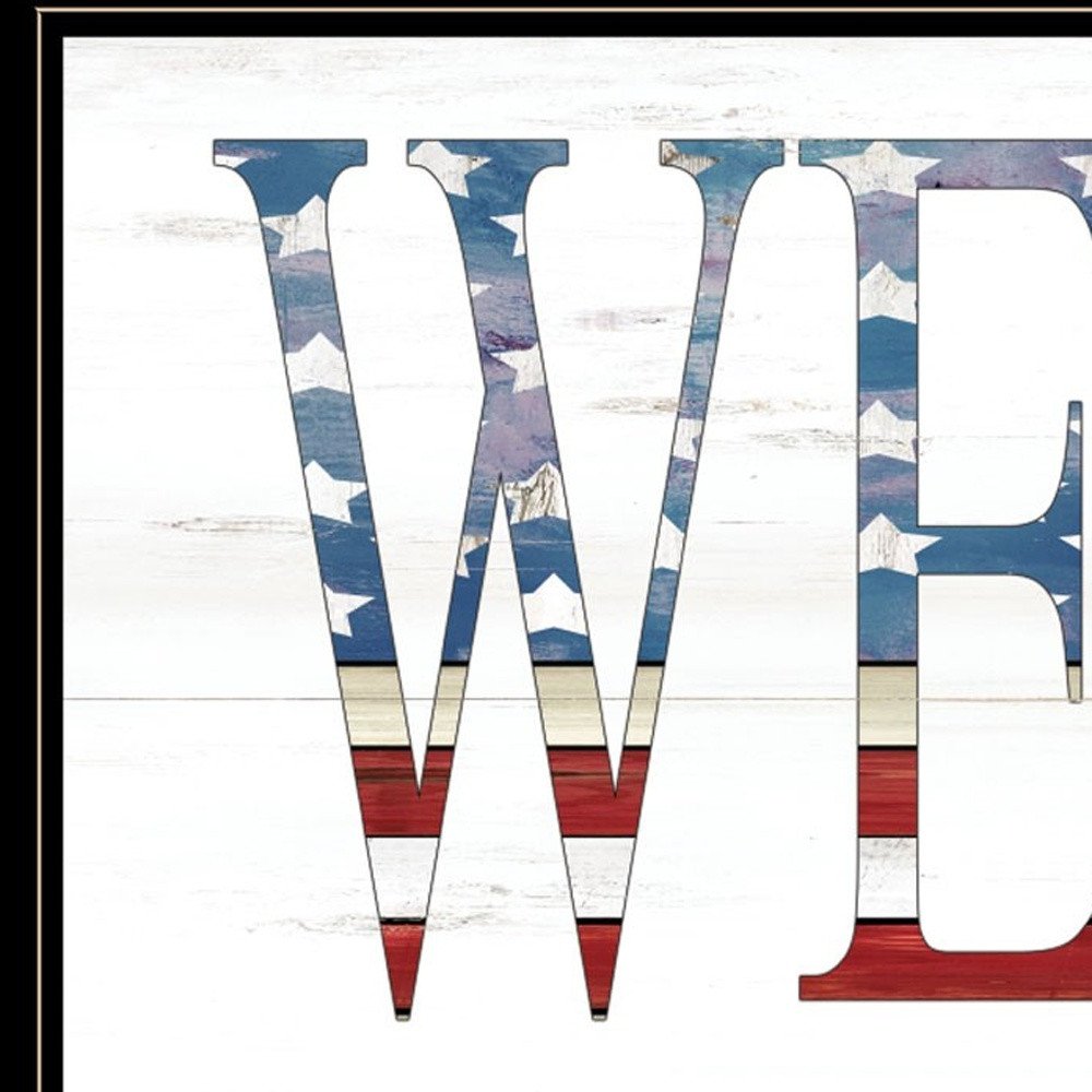 Patriotic Welcome 2 Black Framed Print Wall Art HomeRoots