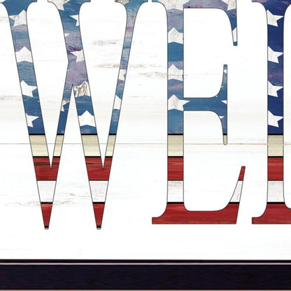 Patriotic Welcome 2 Black Framed Print Wall Art HomeRoots