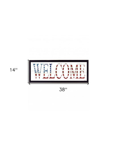 Patriotic Welcome 2 Black Framed Print Wall Art HomeRoots
