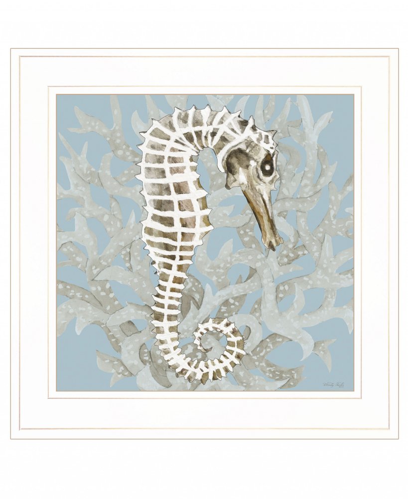 Coral Seahorse I 2 White Framed Print Wall Art HomeRoots