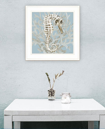 Coral Seahorse I 2 White Framed Print Wall Art HomeRoots