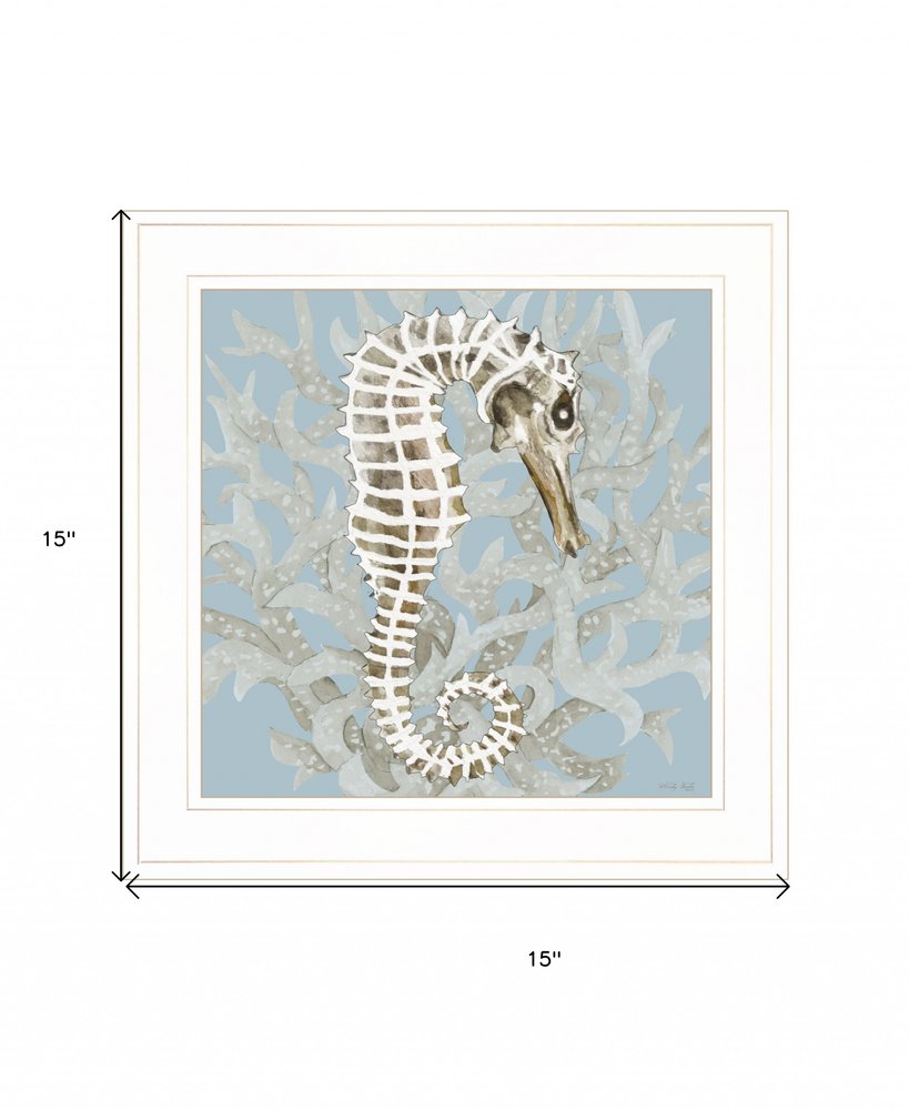 Coral Seahorse I 2 White Framed Print Wall Art HomeRoots