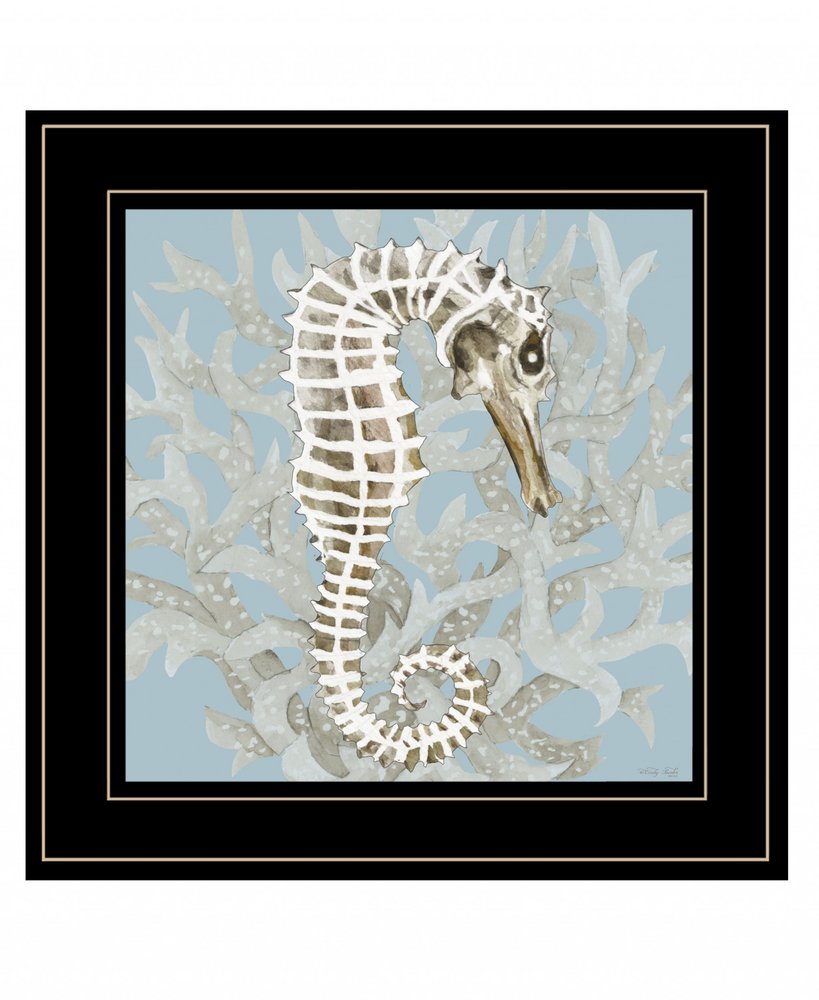 Coral Seahorse I 3 Black Framed Print Wall Art HomeRoots