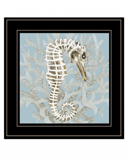 Coral Seahorse I 3 Black Framed Print Wall Art HomeRoots