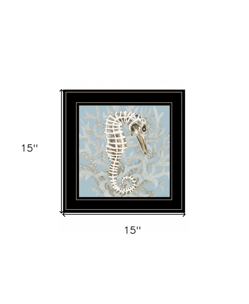 Coral Seahorse I 3 Black Framed Print Wall Art HomeRoots