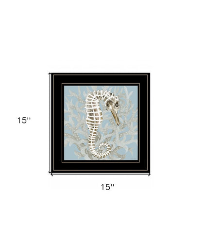 Coral Seahorse I 3 Black Framed Print Wall Art HomeRoots
