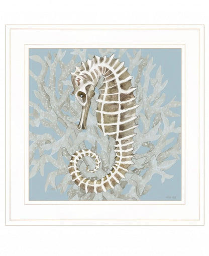Coral Seahorse II 2 White Framed Print Wall Art HomeRoots