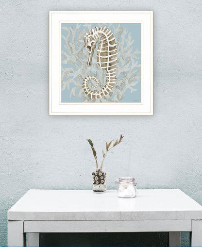 Coral Seahorse II 2 White Framed Print Wall Art HomeRoots
