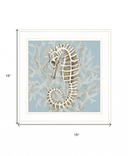 Coral Seahorse II 2 White Framed Print Wall Art HomeRoots