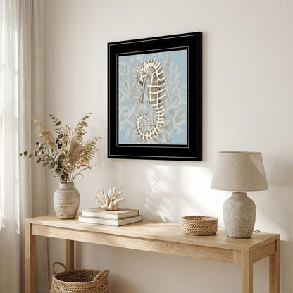 Coral Seahorse II 2 White Framed Print Wall Art HomeRoots