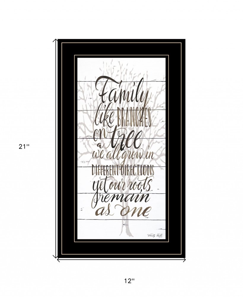 Family 5 Black Framed Print Wall Art — view 3