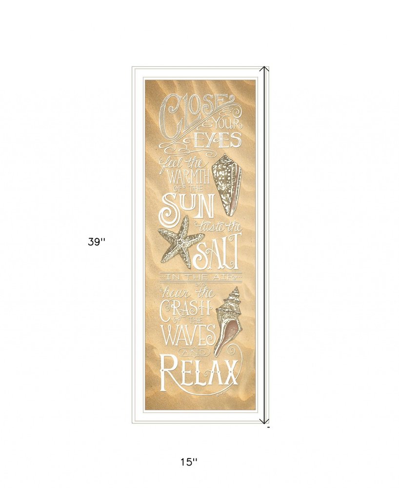 Close Your Eyes 2 White Framed Print Wall Art — view 4
