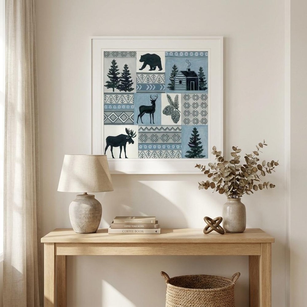 Cabin in the Woods 2 White Framed Print Wall Art — view 4