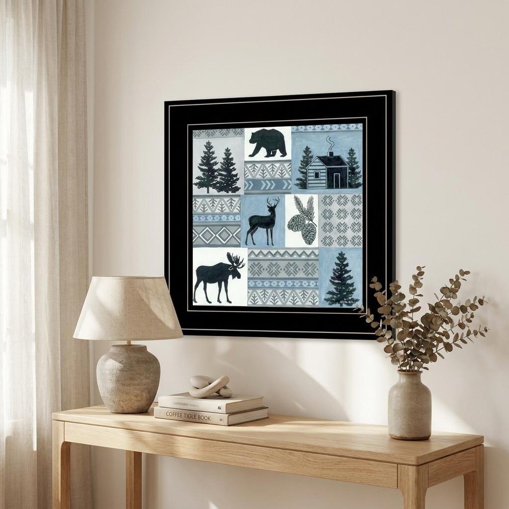 Cabin in the Woods 3 Black Framed Print Wall Art — view 1