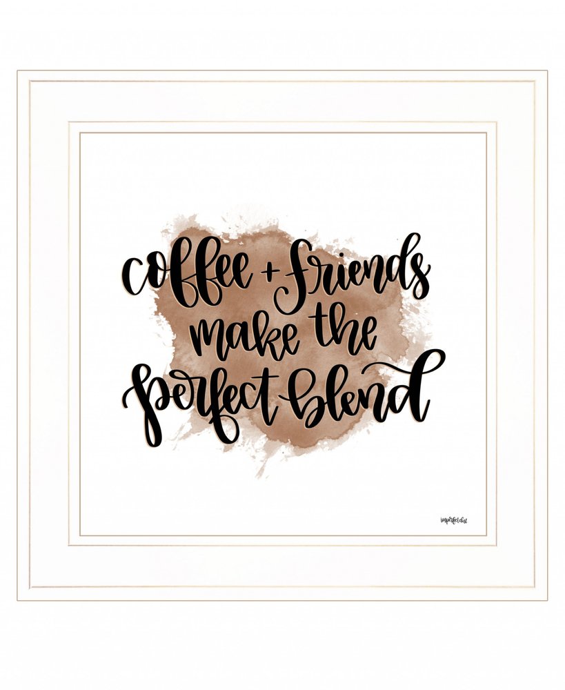 Coffee and Friends 2 White Framed Print Wall Art — view 2
