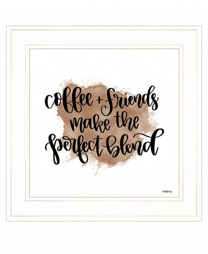 Coffee and Friends 2 White Framed Print Wall Art HomeRoots