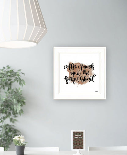 Coffee and Friends 2 White Framed Print Wall Art HomeRoots