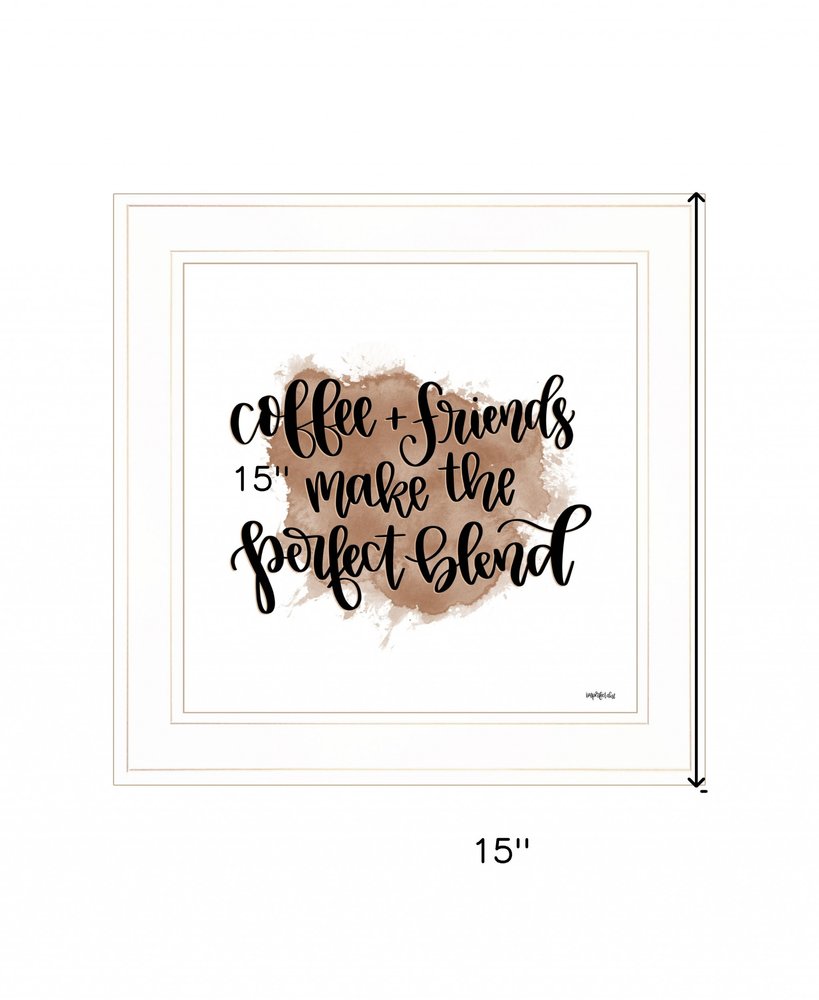 Coffee and Friends 2 White Framed Print Wall Art HomeRoots